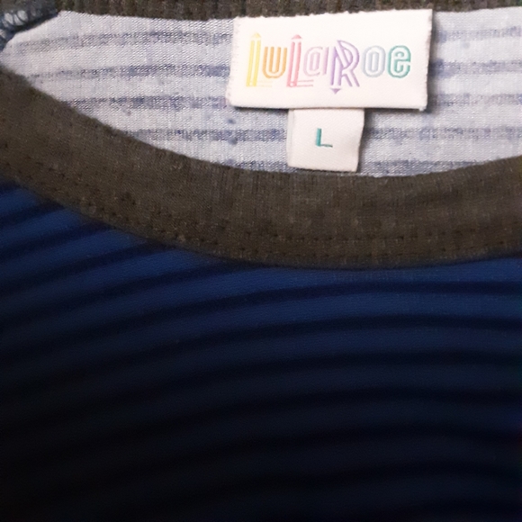 Lularoe Top Randy Baseball Style Raglan Sleeve Scoop Neck Size Large EUC - Picture 8 of 9